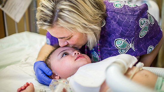 Respiratory Therapist with patient 