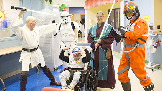 Star Wars characters visiting in The Zone of our CPAR unit. 