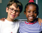 Allied Health image of two children with arms around each other